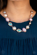 Load image into Gallery viewer, Nautical Nirvana- Multicolored Rose Gold Necklace- Paparazzi Accessories