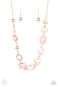 Nautical Nirvana- Multicolored Rose Gold Necklace- Paparazzi Accessories