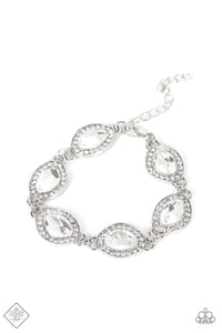 Next-Level Sparkle- White and Silver Bracelet- Paparazzi Accessories