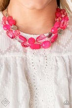 Load image into Gallery viewer, Oceanic Opulence- Pink and Silver Necklace- Paparazzi Accessories