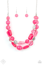 Load image into Gallery viewer, Oceanic Opulence- Pink and Silver Necklace- Paparazzi Accessories