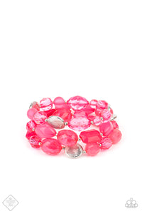 Oceanside Bliss- Pink and Silver Bracelets- Paparazzi Accessories