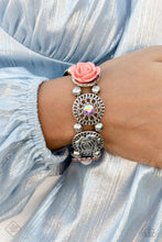 Load image into Gallery viewer, Optimistic Oasis- Orange and Silver Bracelet- Paparazzi Accessories