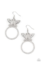 Load image into Gallery viewer, Paradise Found- White and Silver Earrings- Paparazzi Accessories