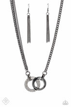 Load image into Gallery viewer, Phenomenal Powerhouse- White and Gunmetal Necklace- Paparazzi Accessories