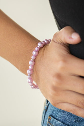 Powder and Pearls- Purple Bracelet- Paparazzi Accessories