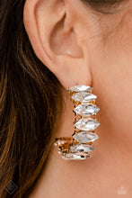 Load image into Gallery viewer, Priceless Pairing- White and Gold Earrings- Paparazzi Accessories