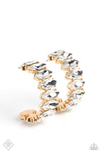 Load image into Gallery viewer, Priceless Pairing- White and Gold Earrings- Paparazzi Accessories