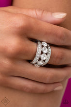 Load image into Gallery viewer, Princess Pedigree- White and Silver Ring- Paparazzi Accessories