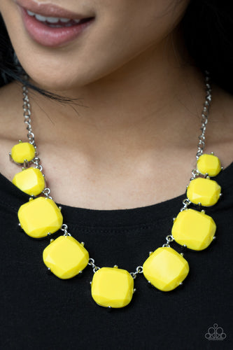 Prismatic Prima Donna- Yellow and Silver Necklace- Paparazzi Accessories