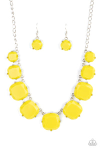 Prismatic Prima Donna- Yellow and Silver Necklace- Paparazzi Accessories