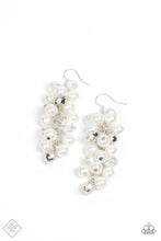 Load image into Gallery viewer, Pursuing Perfection- White and Silver Earrings- Paparazzi Accessories