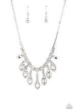 Load image into Gallery viewer, REIGNING Romance- White and Silver Necklace- Paparazzi Accessories