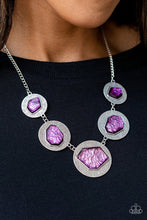 Load image into Gallery viewer, Raw Charisma- Purple and Silver Necklace- Paparazzi Accessories