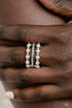 Load image into Gallery viewer, Really Bubbly- White and Silver Ring- Paparazzi Accessories