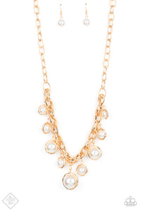 Revolving Refinement- White and Gold Necklace- Paparazzi Accessories