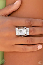 Load image into Gallery viewer, Right As CHAIN- White and Silver Ring- Paparazzi Accessories