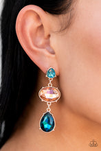 Load image into Gallery viewer, Royal Appeal- Multicolored Rose Gold Earrings- Paparazzi Accessories