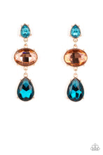 Load image into Gallery viewer, Royal Appeal- Multicolored Rose Gold Earrings- Paparazzi Accessories