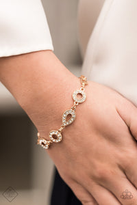 Royally Refined- White and Gold Bracelet- Paparazzi Accessories