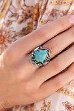 Load image into Gallery viewer, Rural Rapids- Blue and Silver Ring- Paparazzi Accessories