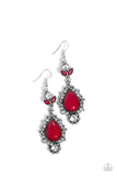 SELFIE-Esteem- Red and Silver Earrings- Paparazzi Accessories