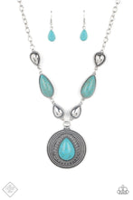 Load image into Gallery viewer, Saguaro Soul Trek- Blue and Silver Necklace- Paparazzi Accessories