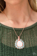 Load image into Gallery viewer, Sahara Sea- Blue and Copper Necklace- Paparazzi Accessories