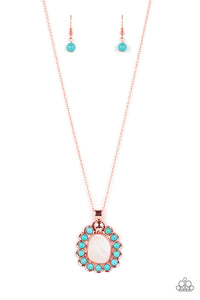 Sahara Sea- Blue and Copper Necklace- Paparazzi Accessories