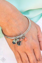 Load image into Gallery viewer, Secret Paradise- Orange and Silver Bracelet- Paparazzi Accessories