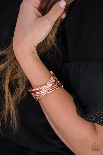 See A Pattern?- Copper Bracelet- Paparazzi Accessories