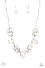 Load image into Gallery viewer, Sensational Showstopper- White and Silver Necklace- Paparazzi Accessories