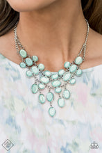 Load image into Gallery viewer, Serene Gleam- Blue and Silver Necklace- Paparazzi Accessories