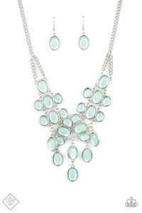 Serene Gleam- Blue and Silver Necklace- Paparazzi Accessories