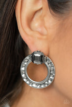 Load image into Gallery viewer, Smoldering Scintillation- Silver Earrings- Paparazzi Accessories