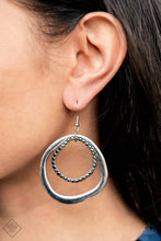 Load image into Gallery viewer, Spinning With Sass- Silver Earrings- Paparazzi Accessories