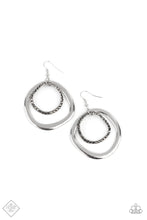 Load image into Gallery viewer, Spinning With Sass- Silver Earrings- Paparazzi Accessories