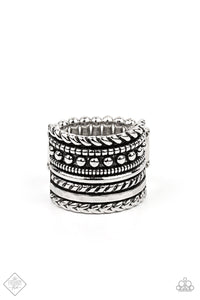 Stacked Odds- Silver Ring- Paparazzi Accessories