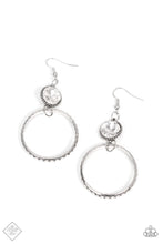 Load image into Gallery viewer, Standalone Sparkle- White and Silver Earrings- Paparazzi Accessories