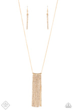 Load image into Gallery viewer, Stellar Crescendo- White and Gold Necklace- Paparazzi Accessories