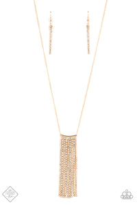 Stellar Crescendo- White and Gold Necklace- Paparazzi Accessories