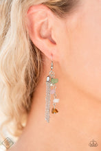 Load image into Gallery viewer, Stone Sensation- Multicolored Silver Earrings- Paparazzi Accessories