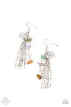 Load image into Gallery viewer, Stone Sensation- Multicolored Silver Earrings- Paparazzi Accessories
