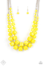 Load image into Gallery viewer, Summer Excursion- Yellow and Silver Necklace- Paparazzi Accessories