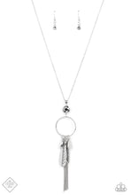 Load image into Gallery viewer, Tastefully Tasseled- Silver Necklace- Paparazzi Accessories