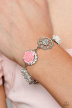 Load image into Gallery viewer, Tea Party Theme- Pink and Silver Bracelet- Paparazzi Accessories