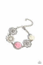 Load image into Gallery viewer, Tea Party Theme- Pink and Silver Bracelet- Paparazzi Accessories