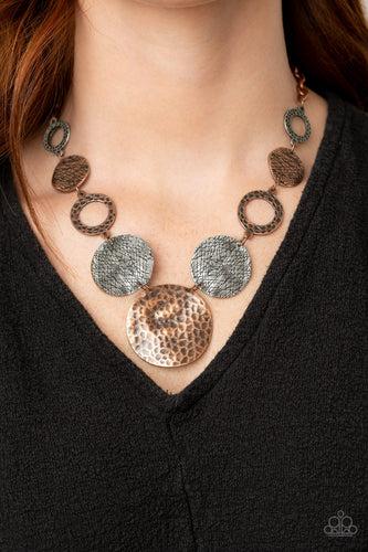 Terra Adventure- Copper and Silver Necklace- Paparazzi Accessories