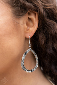 Terra Topography- Silver Earrings- Paparazzi Accessories