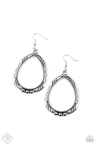 Terra Topography- Silver Earrings- Paparazzi Accessories